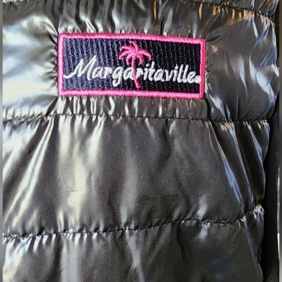 Margaritaville Woman To Blame Puff Vest Full-Zip Women's M Black - Picture 3 of 15